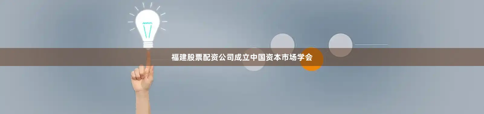 福建股票配资公司成立中国资本市场学会